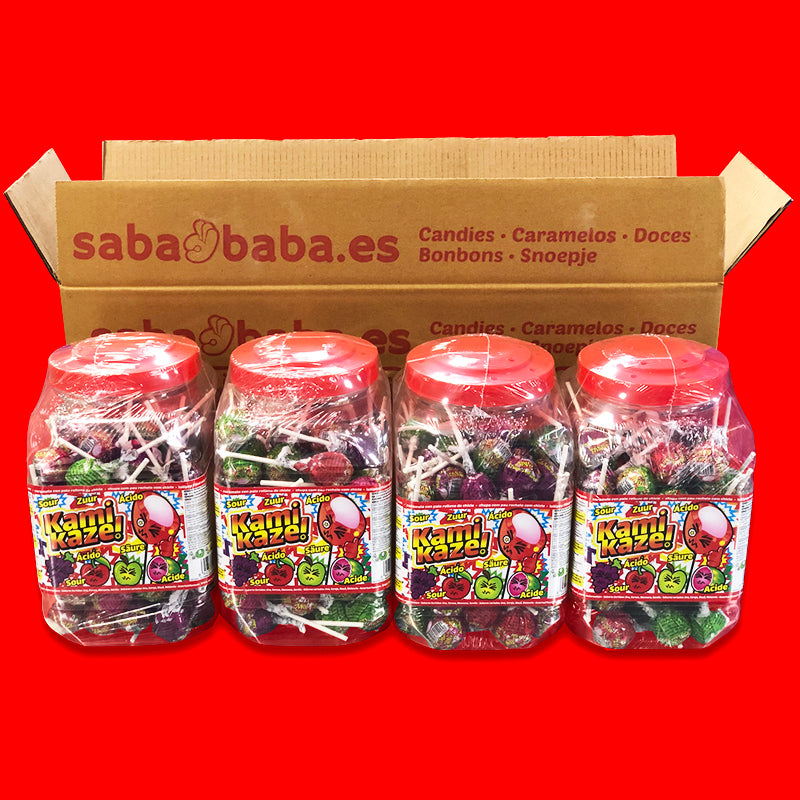Caramelo Con Palo Relleno Chicle Sabores Surtidos Ácidos | KAMIKAZE (42109)