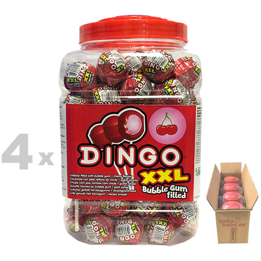 Caramelo con Palo Relleno Chicle Cereza | DINGO (42119)