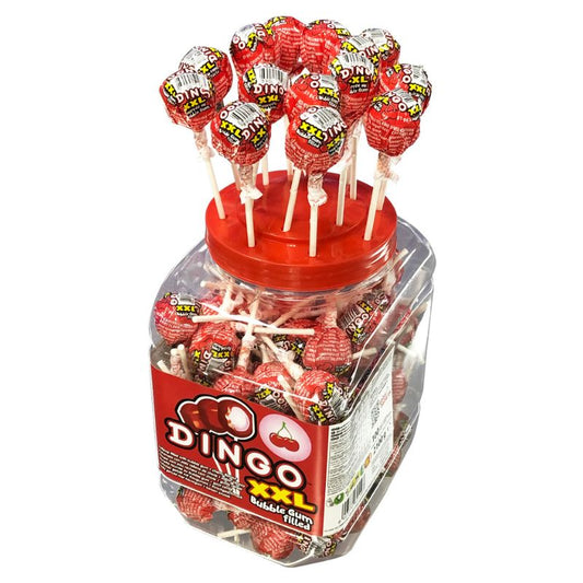 Caramelo con Palo Relleno Chicle Cereza | DINGO (62119)