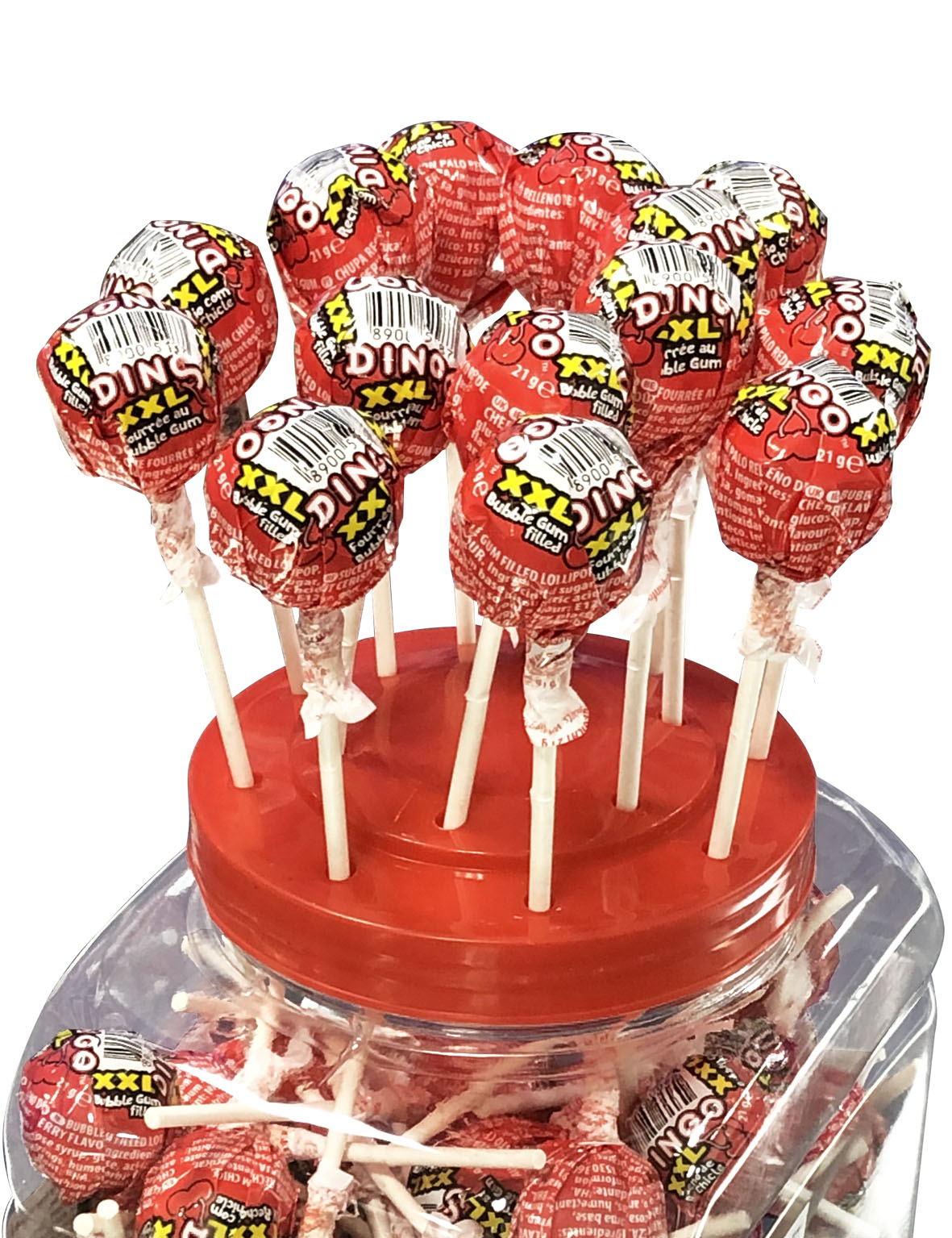 Caramelo con Palo Relleno Chicle Cereza | DINGO (42119)