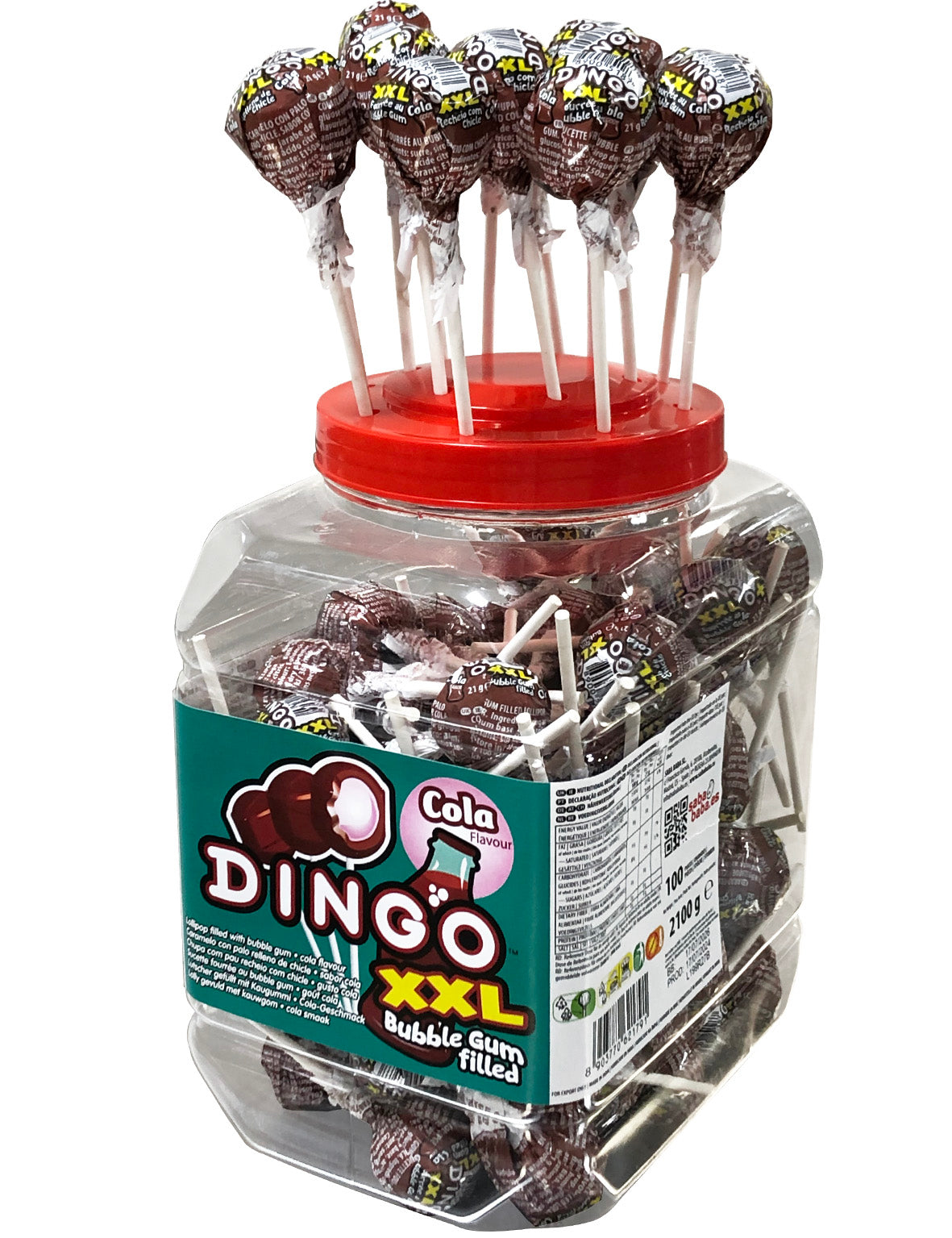 Caramelo Con Palo Relleno Chicle Cola | DINGO (42179)